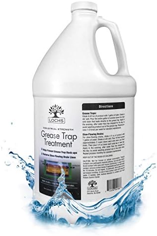 Grease Trap Cleaner - 2X Double Strength Concentration - Bacteria Enzyme Treatment for Odor Control &amp; Eliminating Fats, Oils, Grease in Restaurants - 1 Gallon