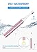 FLEXFORCE Electric Toothbrush for Adults, Rechargeable Toothbrush with 3 Modes and 2 Replacement Heads, Soft Bristles for Sensitive Gum Care, USB Charging Power Toothbrushes for Travel(Rose-Gold)