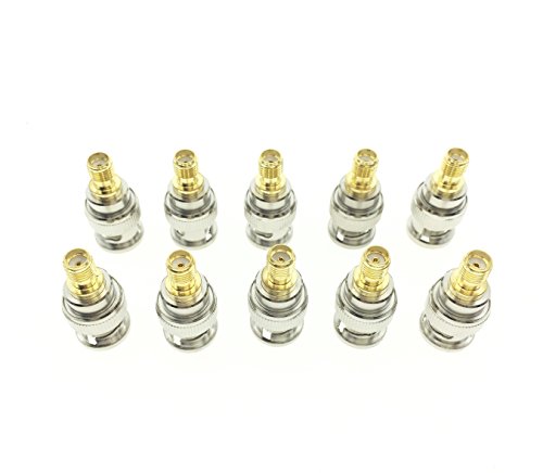 BNC Male to SMA Female Plug Jack RF Coaxial Adapter Connector Converter (10Pcs)