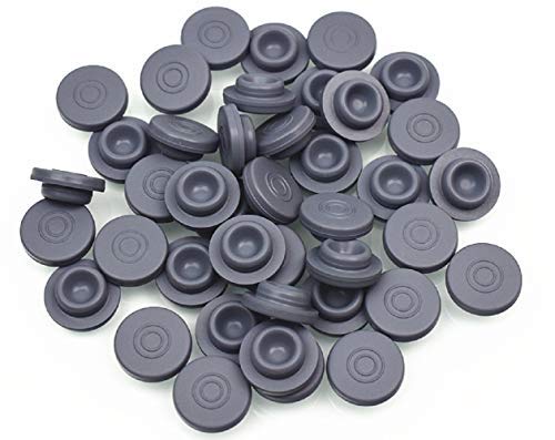 Self Healing Injection Port(100 peices) 13mm Rubber Bottle Stoppers (Steam Sterilization safe) for Sealing 1/4 inch or 7mm opening