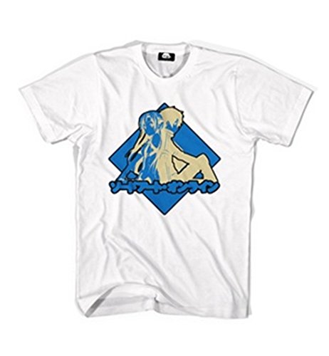 Blue Kirito & Asuna Sword Art Online SAO Anime Funny Men Short Sleeve Cotton T-Shirt White