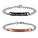 Gift for Lover His Queen Her King Stainless Steel Couple Bracelets for Women Men Jewelry Matching Set