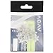 Set Kit of Gorgeous Weddings / Proms / Balls Hair Decorations With 12pcs Silver Colored Spirals / Twists / Twisted Pins / Clips / Curlies In White Acrylic Flowers Shapes Studded With Clear Rhinestones / Crystals / Gemstones By VAGA