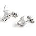 MRCUFF Bull & Bear 3D Wall Street Pair Cufflinks in a Presentation Gift Box & Polishing Cloth