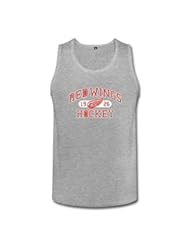 Book: 100% Cotton O-neck Slim Fit NHL Detroit Red Wings Logo Mans Tank Top Size XXL HeatherGray - DENISG