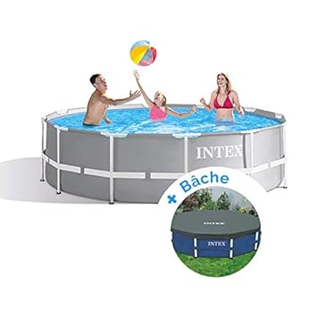 Raviday Pack Piscine Tubulaire Ronde Intex Prism Frame 366 X 099 M