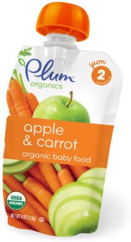 Plum Organics Second Blends Apple Carrot (6x4oz)