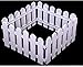 CHICIEVE 4 pcs 11.8x19.7inch White Plastic Picket Fence Christmas Xmas Tree Wedding Party Decoration Indoor Garden Border and Dog Cat Christmas Tree Protector (78.7 Inch in Total)