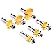 Yakamoz 6Pcs 1/2 Inch Shank Round-Over Router Bits Corner Rounding Edge-Forming Roundover Beading Router Bit Set