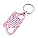 EVAPLUS Car Key Chain Keychain Key Ring for Jeep Wrangler Accessories Enthusiasts-Jeep Front Grill Design and Stainless Steel Material with 4 Colors (Pink)