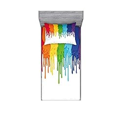 Ambesonne Abstract Fitted Sheet & Pillow Sham