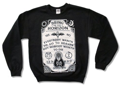 Bravado Adult Bring Me The Horizon "Ouija Board Fleece" Blk Crewneck Sweatshirt (Medium)