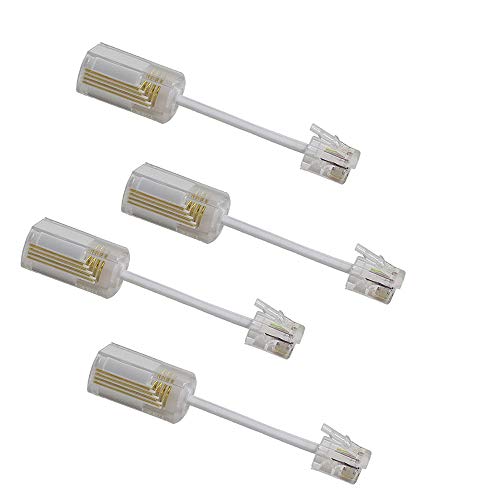 Telephone Cord Detangler, Uvital Anti-Tangle Phone Cable 360 Degree Rotating Landline Swivel Cord Untangler(White,4 PCS)