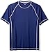 Amazon Essentials Men's Short-Sleeve Quick-Dry UPF 50 Swim Tee, Navy, Medium