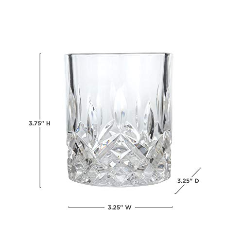 Viski Admiral Crystal Whiskey Tumblers Set of 2 Premium Crystal Clear