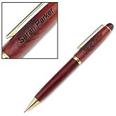 GIFTS INFINITY Rosewood Pen with Custom Engraving – Twist Action Ballpoint Pen with Locking Mechanism - Engraved/Personalized Pens Free Engraving