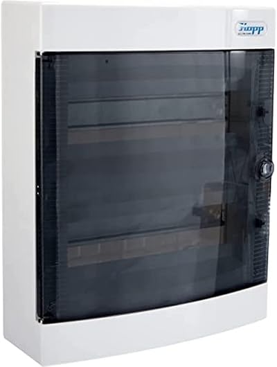 Kopp Distribution Box Surface Mount Door 2 Rows 24 Poles Grey Black