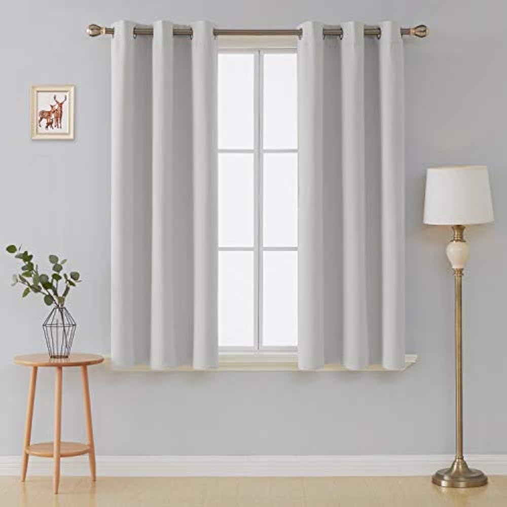 Thermal Panels Insulated Room Darkening Curtains Grommet For Bedroom