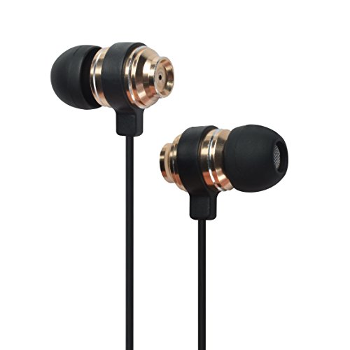 Francois et Mimi in-Ear 3.5mm Aux Hi-Fidelity Headphones Earbuds CH-13, Gold