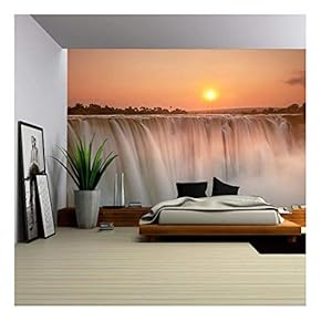 Victoria Falls - Removable Wall Mural | Self-Adhesive Large Wallpaper - 66x96 inches