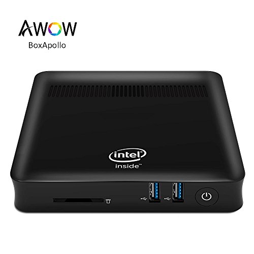 AWOW Windows 10 Mini PC - (Intel Celeron Apollo Lake N3450 2.2 Ghz/4GB DDR3L/64GB eMMC/Gigabit Ethernet/2.4G+5G Dual Wi-Fi/VGA/HDMI/USB 3.0/4K