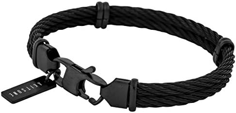 Akitsune Signum Bracelet Men Women Stainless Steel Simple Bracelet Matte Black