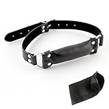 IDS Black PU Leather Soft Dog Bone Mouth Bite Gag Restraints Slave Sex Adult Tool