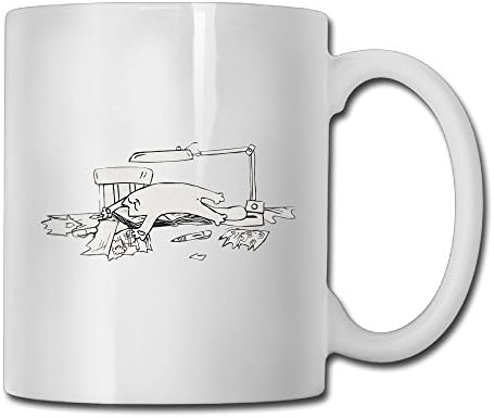 Sleeping Simons Cat Drawing Coffee Mugs Tea Mug Office Staff Best Birthday Gift For Mom - Great For Father's Day Christmas Gifts For Husband Wife White 12 Oz