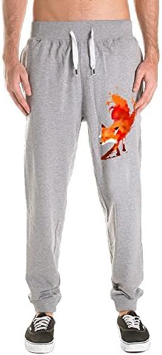 Men's Red Fox Pattern DIY Design Sports Yoga Jogger Fashion Pants Soft Sweatpants With Pockets