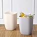 mingol Bathroom Trash Can, Small Garbage Can for Bedroom, Living Room, Kitchen, Slim Cute Plastic Waste Basket for Office, 7L, Matt White
