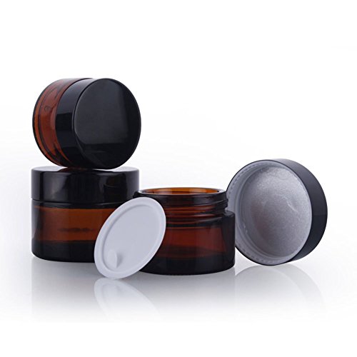 2pcs 30ml empty refillable brown glass with liners and …