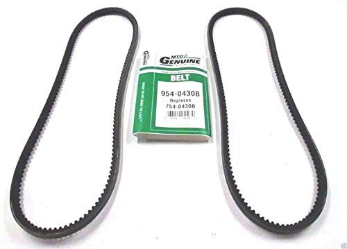 Genuine MTD 954-0430B Set of 2 Cogged Auger Belts Replaces 754-0430B OEM __#powered_by_moyer