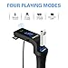 FM Transmitter, LDesign Bluetooth Wireless in-Car FM Radio Adapter Car Kit with Hand Free Call | Stereo 4 Modes Music Play | TF Card &U-Disk Reading Applicable for All Smart Phones -Black