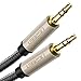 Ugreen 3.5mm Male to Male Auxiliary Aux Stereo Professional HiFi Cable with Silver-Plating Copper Core, Gold Plated, Nylon Braid, Tangle-Free for for Audiophile/Musical lovers Silver, 3m 10ft