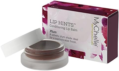 MyChelle Lip Hints Conditioning Lip Balm, 4-in-1 Lip Treatment to Nourish and Hydrate, Plum, 0.2 fl oz