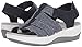 Clarks Women's Arla Shaylie Platform, Navy/White Heathered Elastic, 8 Medium US
