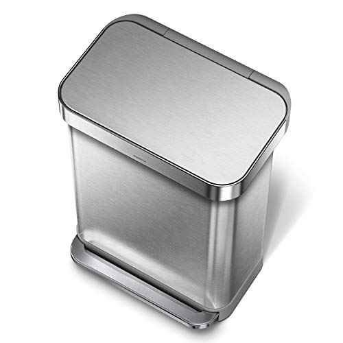 simplehuman 55L Rectangular Step Trash Can - Image 4