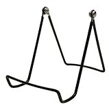 GIBSON HOLDERS 6AB Adjustable Wire Display Easel, 3.75" W x 4.75" H with 2.25" Display Ledge, Black, Pack of 6