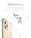 GVIEWIN Compatible with iPhone 11 Pro Case,Clear Flower Design Soft & Flexible TPU Ultra-Thin Shockproof Transparent Bumper Protective Cover, Case for iPhone 11 Pro 5.8 Inch 2019 (Peach Blossom/Pink)