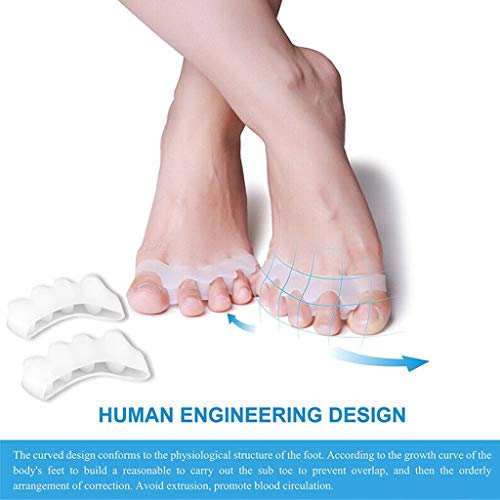 Toe Separators Straighteners & Spacers, Women Men Pedicure Bunion Corrector Relief on Hammor Toe, Great For Medical Fitness and Wellness Use, Shoe Stretcher House