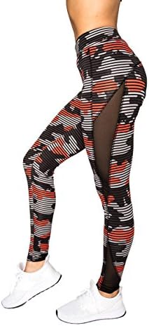 Active Womens Elastic-Band Yoga Camouflage Mesh Printed Legging by RAG (X-Large)