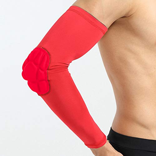 HOPEFORTH 2PCS Padded Elbow Sleeves Compression Arm Protective Support