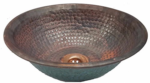 Egypt gift shops Oxidized Fire Burnt Natural Copper Bathroom Sink Hand Wash Toilet Lavatory Basin