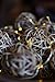 Starlite Creations Cordless 12FT Metallic Braided Garland, Gold, 36 LEDs Bundle Set