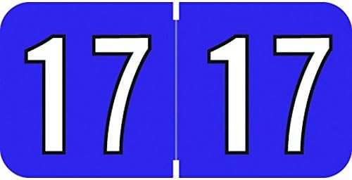 ARYM Amerifile Compatible 2017 Year band Labels (End Tab Folder Year Labels), 1-1/2" X 3/4" - 2 Rolls of 500 (1000 total)