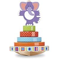 Melissa & Doug First Play Wooden Elephant Rocking Stacker