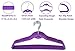 ESYLIFE Cascading Velvet Hangers with 360 Degree Swivel Hooks Ultra Thin No Slip, 50 Pack, Purple