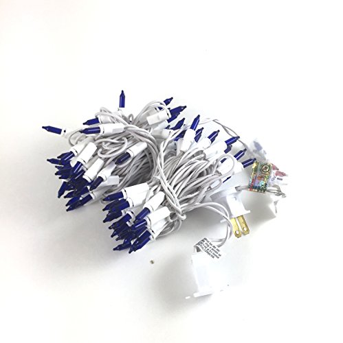 Everglow Christmas / Party Light Set 100ct. Blue Bulbs / White Wire - //coolthings.us