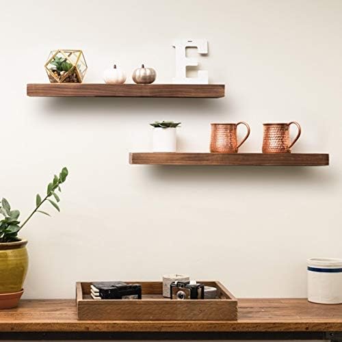 Modern Geometric Rustic Reclaimed Wood Floating Shelf Great