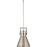 Innovations Lighting Newton Cone - 1 Light Stem Hung Pendant in Industrial Style-14.75 Inches Tall and 10 Inches Wide-Satin N